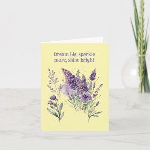 Purple Blossom in Bloom: Captivating Floral Spring Card