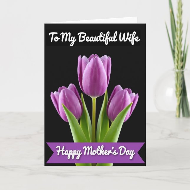 Purple Blossom Mothers Love Card (Front)