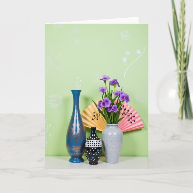 Purple Blossoms Mothers Day Card (Front)