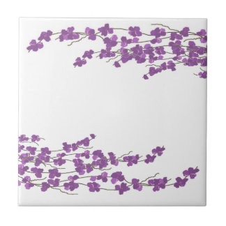Purple Blossoms Tile