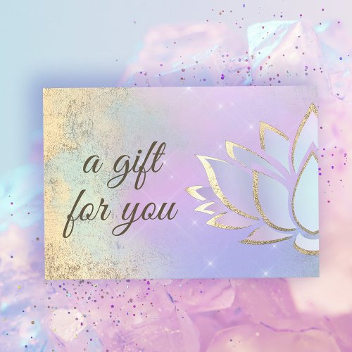 purple blu lotus flower  gift certificate