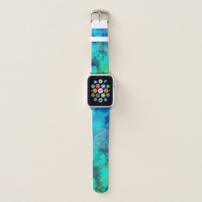 Purple Blue Abstract  Apple Watch Band (Front)
