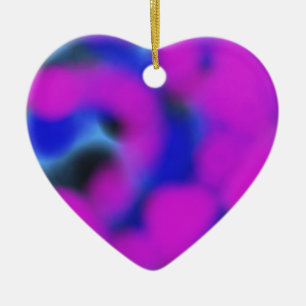purple blue and black mixing together abstract art ceramic ornament