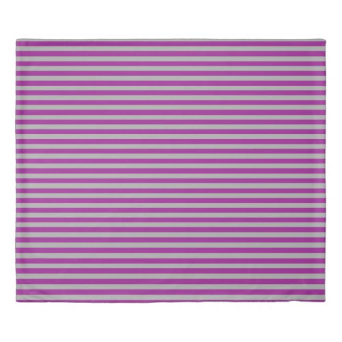 Purple Blue and Gray Vintage Thin Stripes Duvet Cover