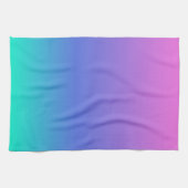 Purple blue and green ombre background kitchen towel | Zazzle
