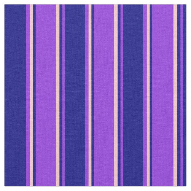 Purple, Blue, and Pink Colored Pattern Fabric (Close Up)