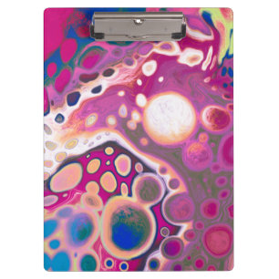 Purple, blue and pink Digital Modern Abstract    Clipboard