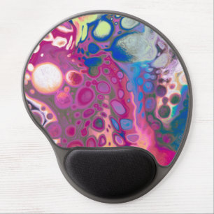 Purple, blue and pink Digital Modern Abstract Gel Mouse Pad