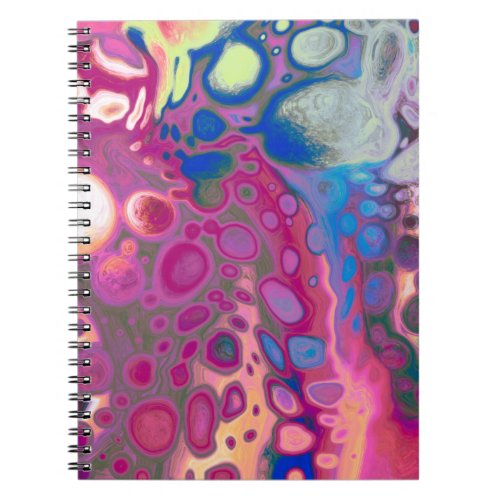 Purple blue and pink Digital Modern Abstract  Notebook