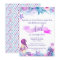 Purple, Blue and Pink Mermaid Birthday Invitation