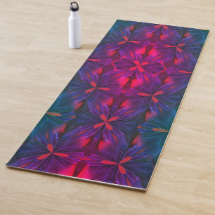 Purple Blue And Red Abstract Design Yoga Mat