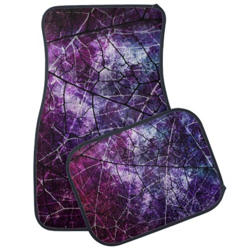 Purple Blue and Red Crackle Grunge Texture Car Mat