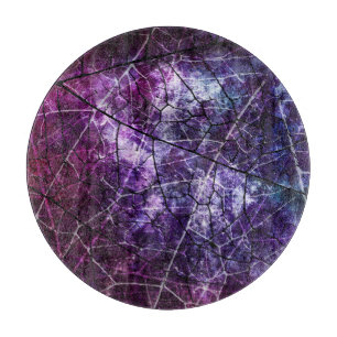 Purple, Blue, and Red Crackle Grunge Texture Cutting Board