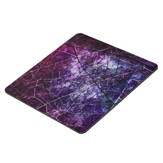 Purple, Blue, and Red Crackle Grunge Texture Puzzle Coaster (Side)