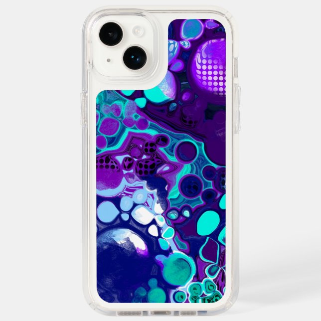 Purple, Blue and Teal Abstract Fluid Art     Speck iPhone Case (Front)