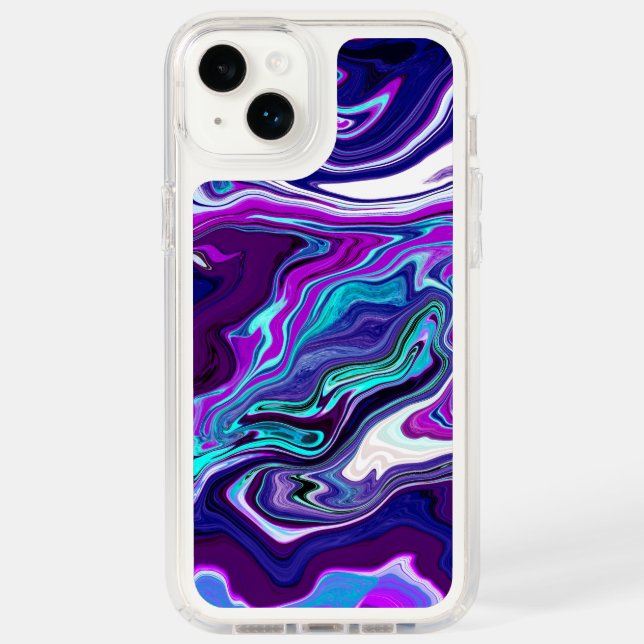 Purple, Blue and Teal Abstract Fluid Art    Speck iPhone Case (Front)
