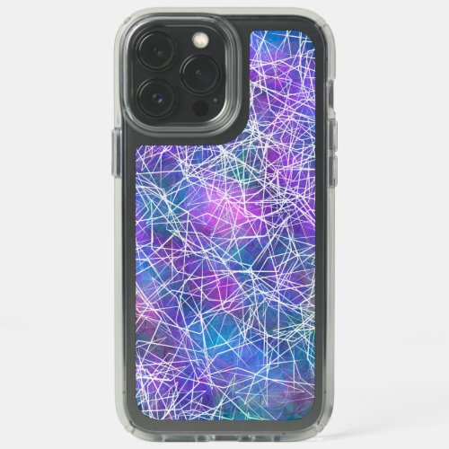 Purple Blue and White Abstract Line Unique Art   Speck iPhone 13 Pro Max Case