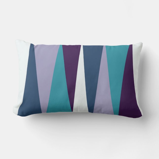 purple blue and white    lumbar pillow (Front)