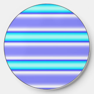 Purple Blue and White Stripes Wireless Charger
