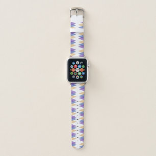 Purple, blue and yellow triangles apple watch band