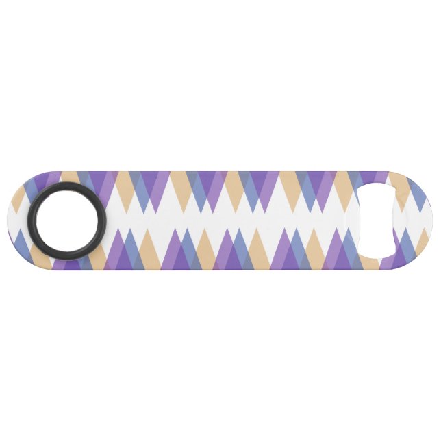 Purple, blue and yellow triangles bar key (Front (Horizontal))
