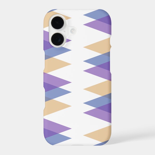 Purple, blue and yellow triangles Case-Mate iPhone case (Back)