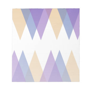 Purple, blue and yellow triangles notepad