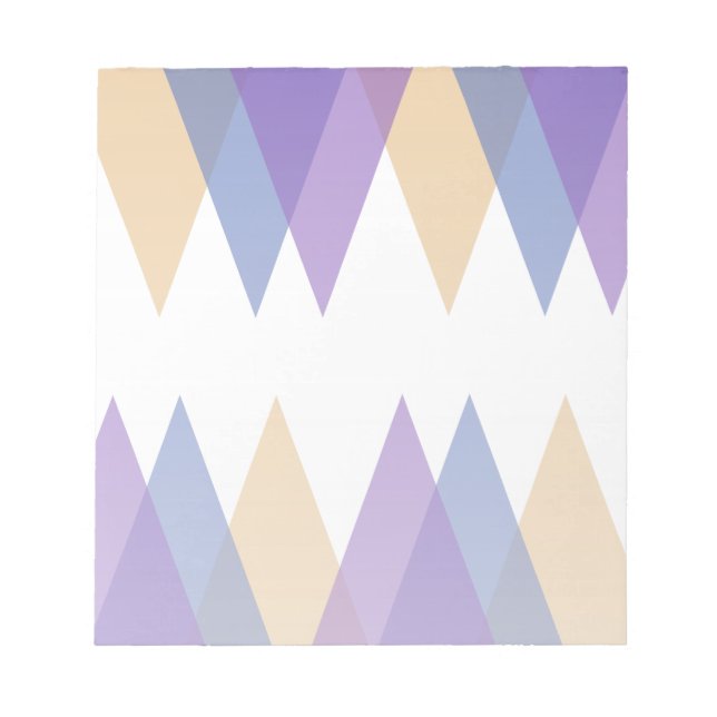 Purple, blue and yellow triangles notepad (Front)