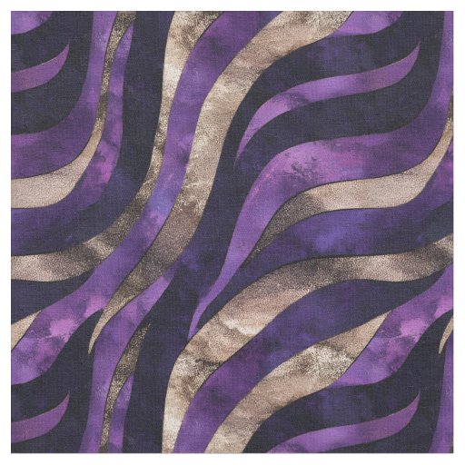 Purple / Blue / Brown Ribbons Fabric
