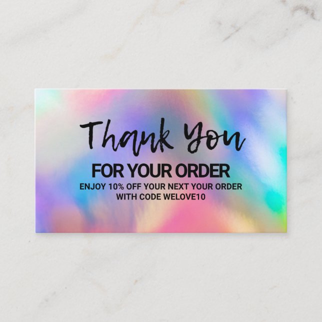 Purple Blue Color Shift Business Card (Front)