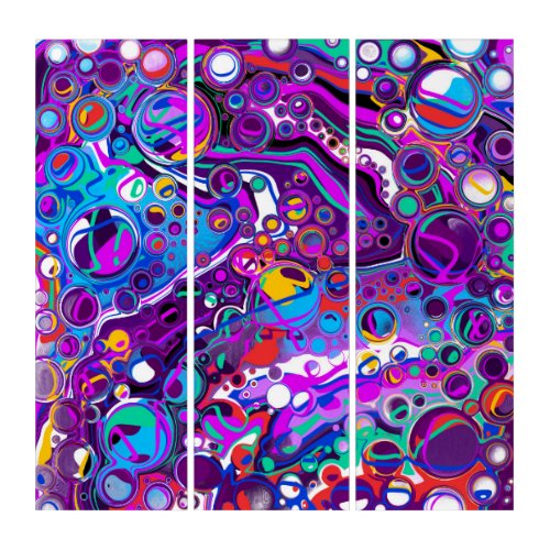 Purple Blue Colorful Marble Fluid Art 