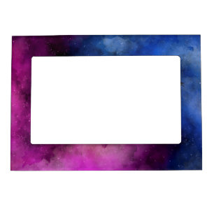 Purple blue cosmos celestial magnetic frame