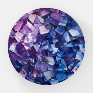 Purple Blue Crystals Pattern Paperweight