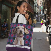 Purple Blue Cute Photo Gift Dog Mom Grandma Lover