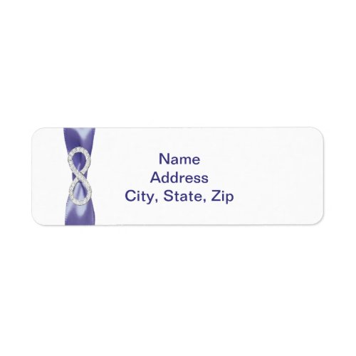 Purple Blue Diamond Infinity Address Labels