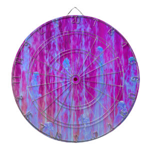 Purple & Blue Digital Abstract Art Dart Board
