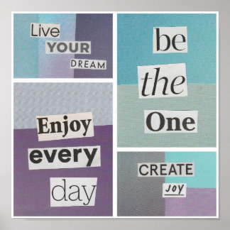 Purple & Blue Encouragement Poster