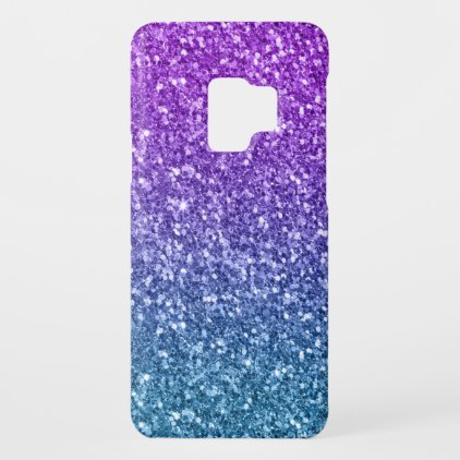 Purple &amp; Blue Faux Glitter &amp; Sparkles Case-Mate Samsung Galaxy S9 Case