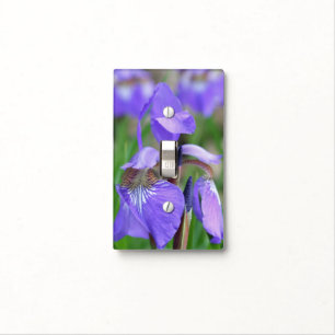 Purple Blue Flag Iris Flower Nature Light Switch Cover