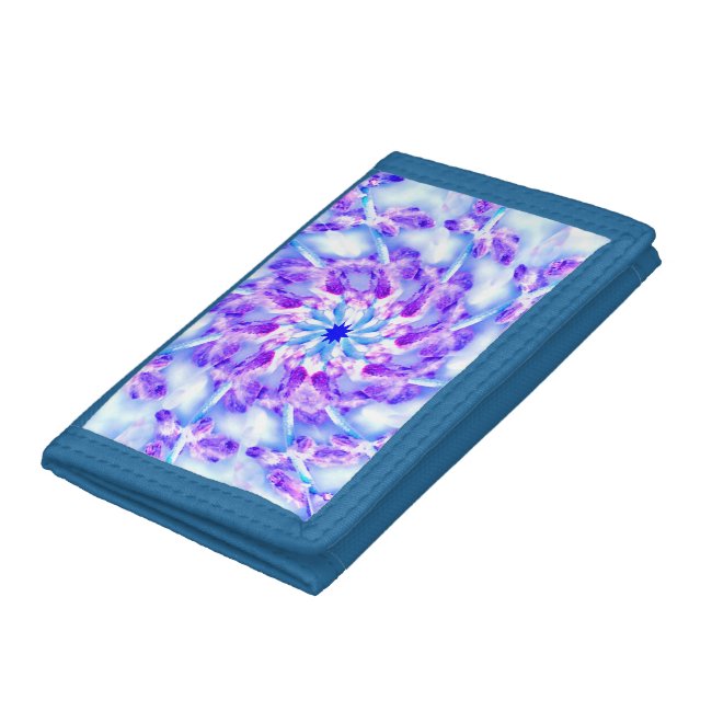 Purple Blue Floral Mandala Wallet