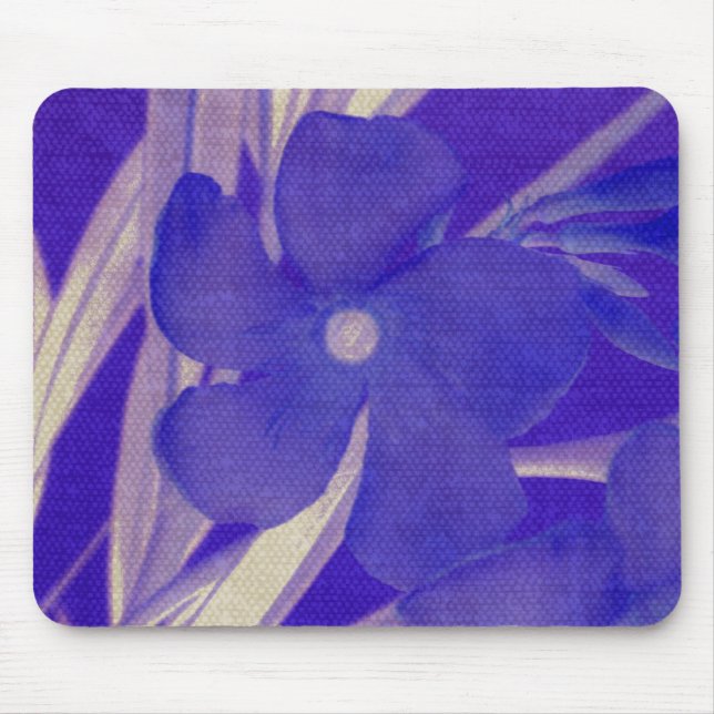 Purple Blue Flower Mousepad (Front)