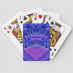 Purple Blue Fractal Design Pattern ~ Poker Cards