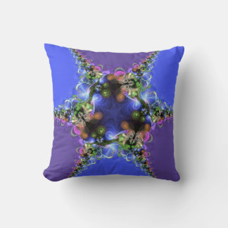 Purple Blue Fractal Twist Home Decor Jumbo Cushion