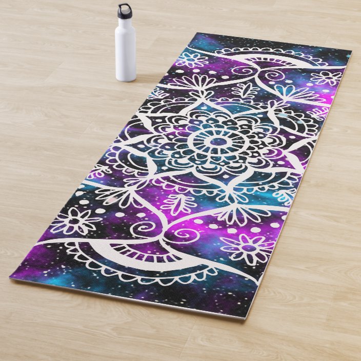 Purple Blue Galaxy Mandala Yoga Mat | Zazzle.com
