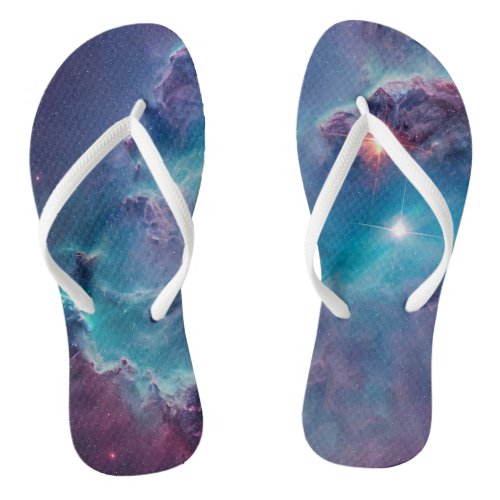 Purple blue Galaxy Space Cosmic Thong Sandals