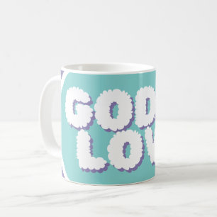 Purple & Blue "God Is Love" Christian Quote Coffee Mug