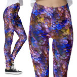 Purple Blue Gold Mermaid Scales Fantasy Party Leggings<br><div class="desc">Mermaid Scales Outfit with an iridescent feel. These leggings are prized of the colors purple, blue and gold. They are ideal if you want to go to a fancy dress party and dress of as a mermaid.These leggings are also perfect if you want to dress up as a purple dragon...</div>