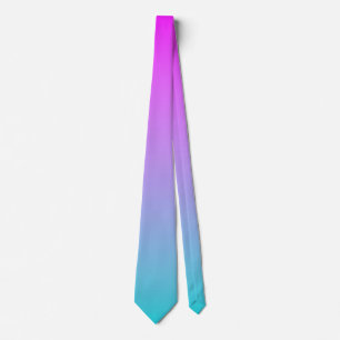 Purple Blue Gradient Neck Tie