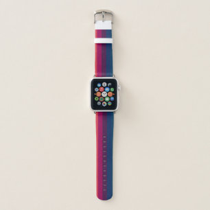 Purple Blue Gradient Stripes Apple Watch Band