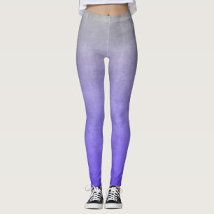 Purple blue Gray rustic ombre Leggings